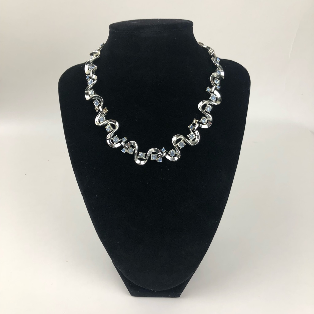 Blue Diamond Statement Necklace